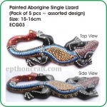 Painted Aborigine Single Lizard 15-16cm (Pack of 5 pcs)